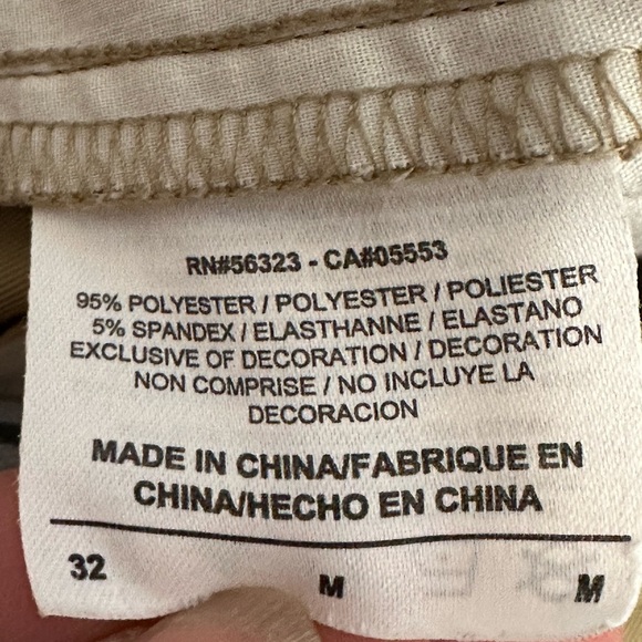 Men's Nike Performance 32 Medium Golf Shorts Khakis Chino Khaki Gripper Waist - Picture 8 of 9